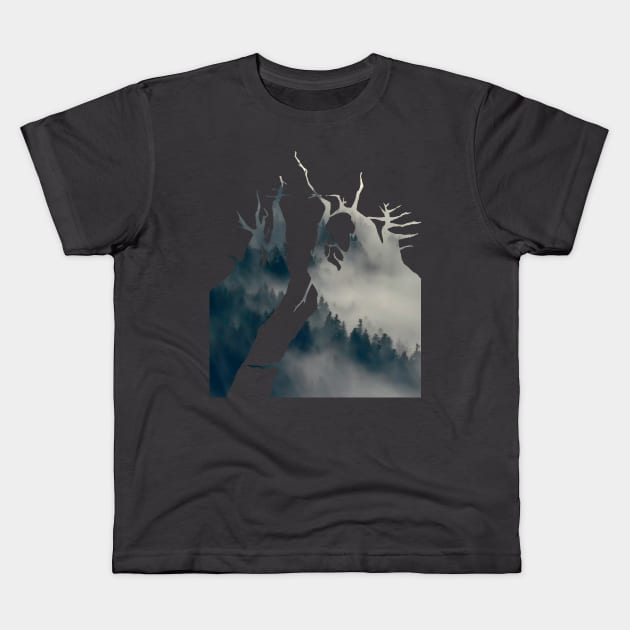 Dark forest Kids T-Shirt by Bunlinked